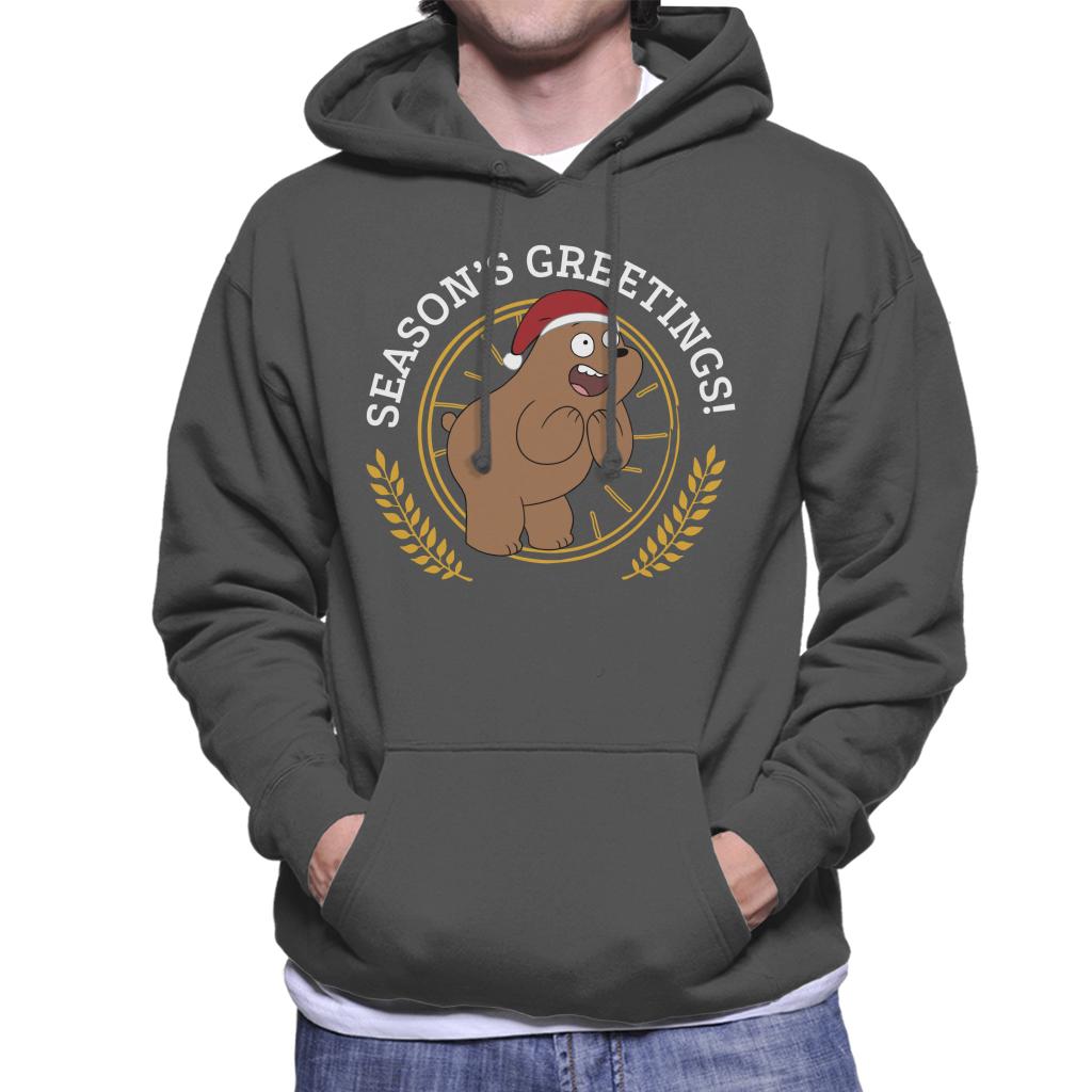 We Bare Bears Christmas Season's Greetings Men's Hooded Sweatshirt-ALL + EVERY