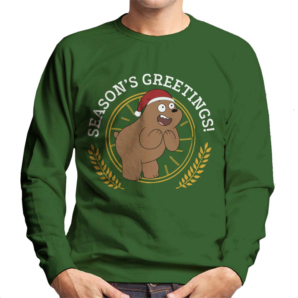 We Bare Bears Christmas Season's Greetings Men's Sweatshirt-ALL + EVERY