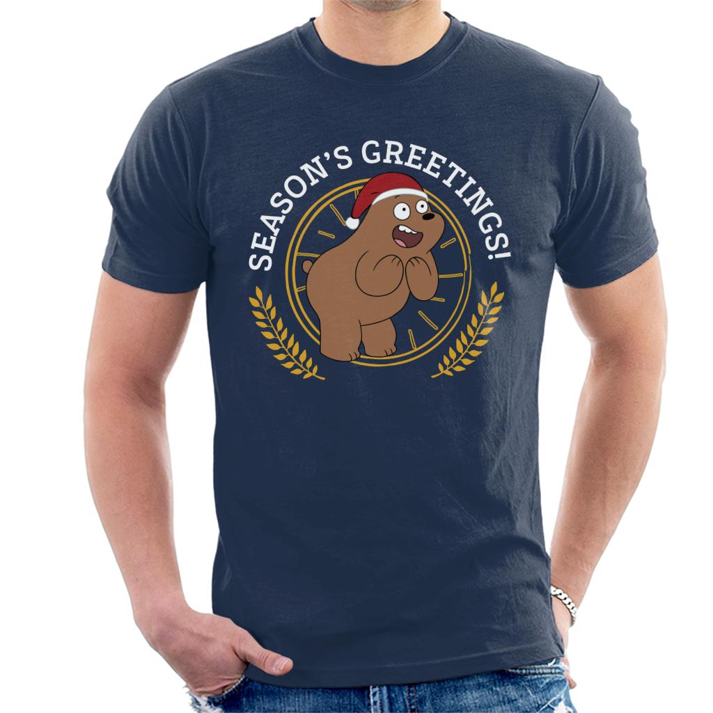 We Bare Bears Christmas Season's Greetings Men's T-Shirt-ALL + EVERY