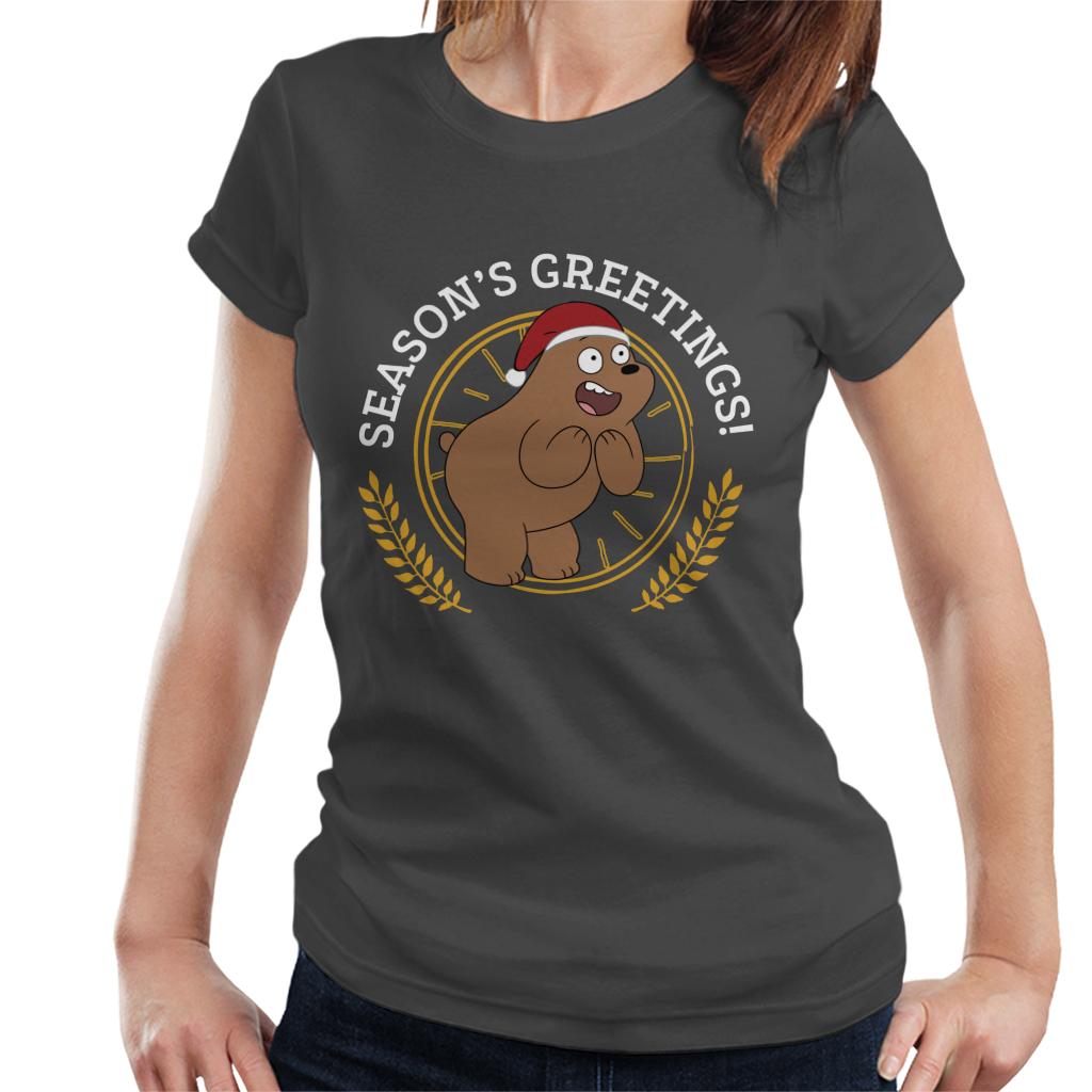 We Bare Bears Christmas Season's Greetings Women's T-Shirt-ALL + EVERY