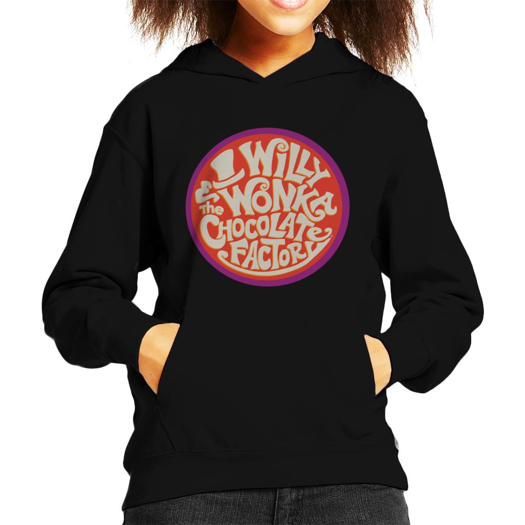 Willy Wonka and The Chocolate Factory Classic Logo Kid's Hooded Sweatshirt-ALL + EVERY