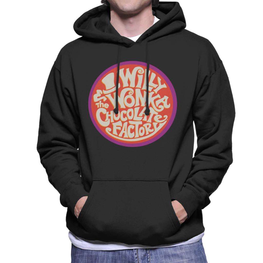 Willy Wonka and The Chocolate Factory Classic Logo Men's Hooded Sweatshirt-ALL + EVERY