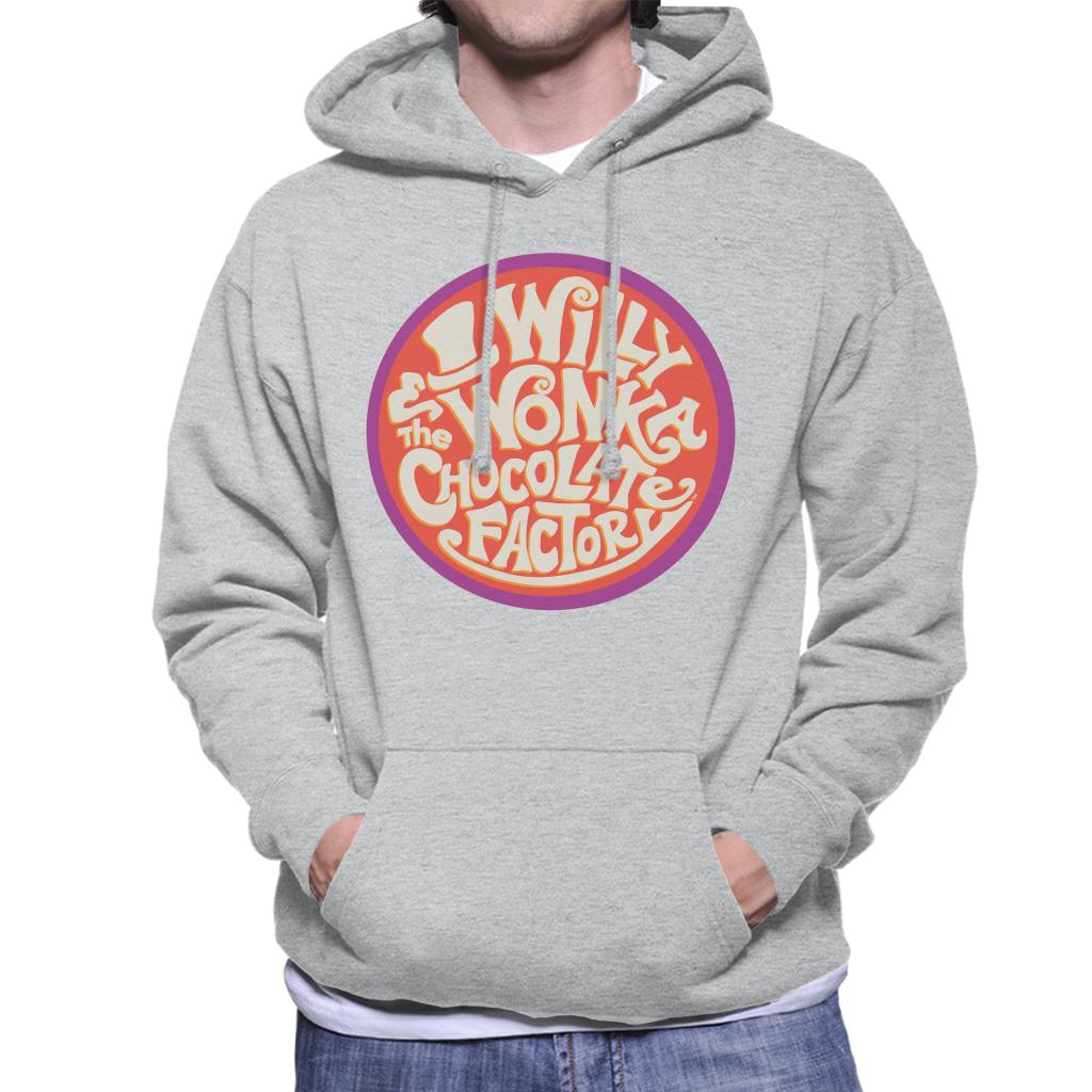 Willy Wonka and The Chocolate Factory Classic Logo Men's Hooded Sweatshirt-ALL + EVERY