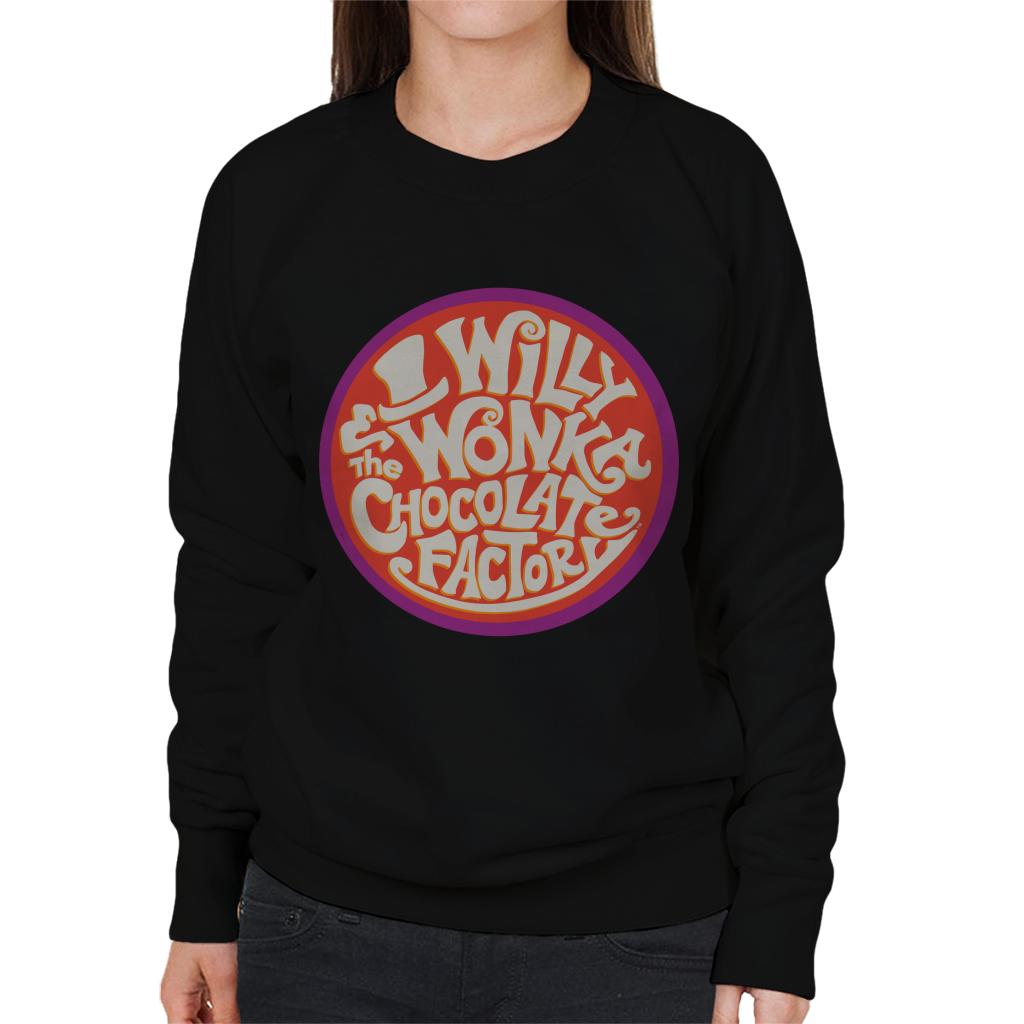 Willy Wonka and The Chocolate Factory Classic Logo Women's Sweatshirt-ALL + EVERY