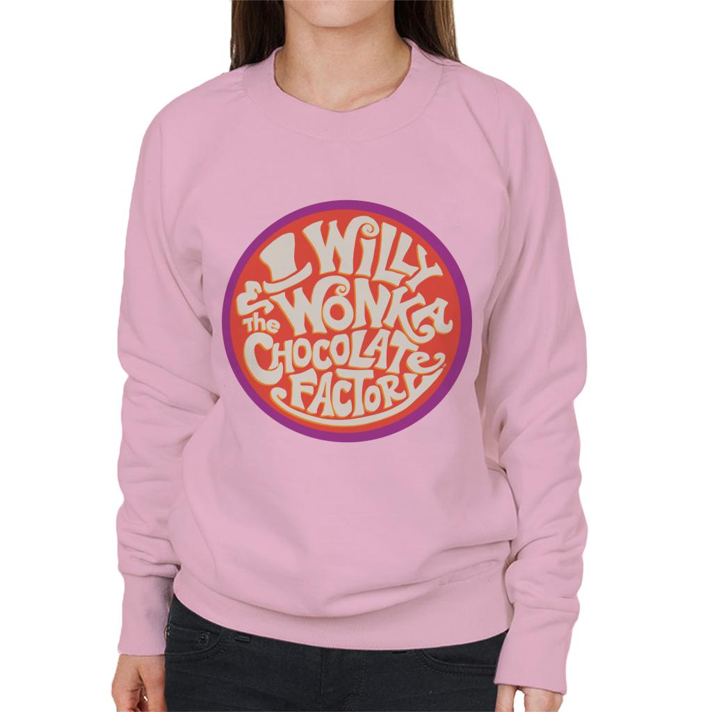 Willy Wonka and The Chocolate Factory Classic Logo Women's Sweatshirt-ALL + EVERY