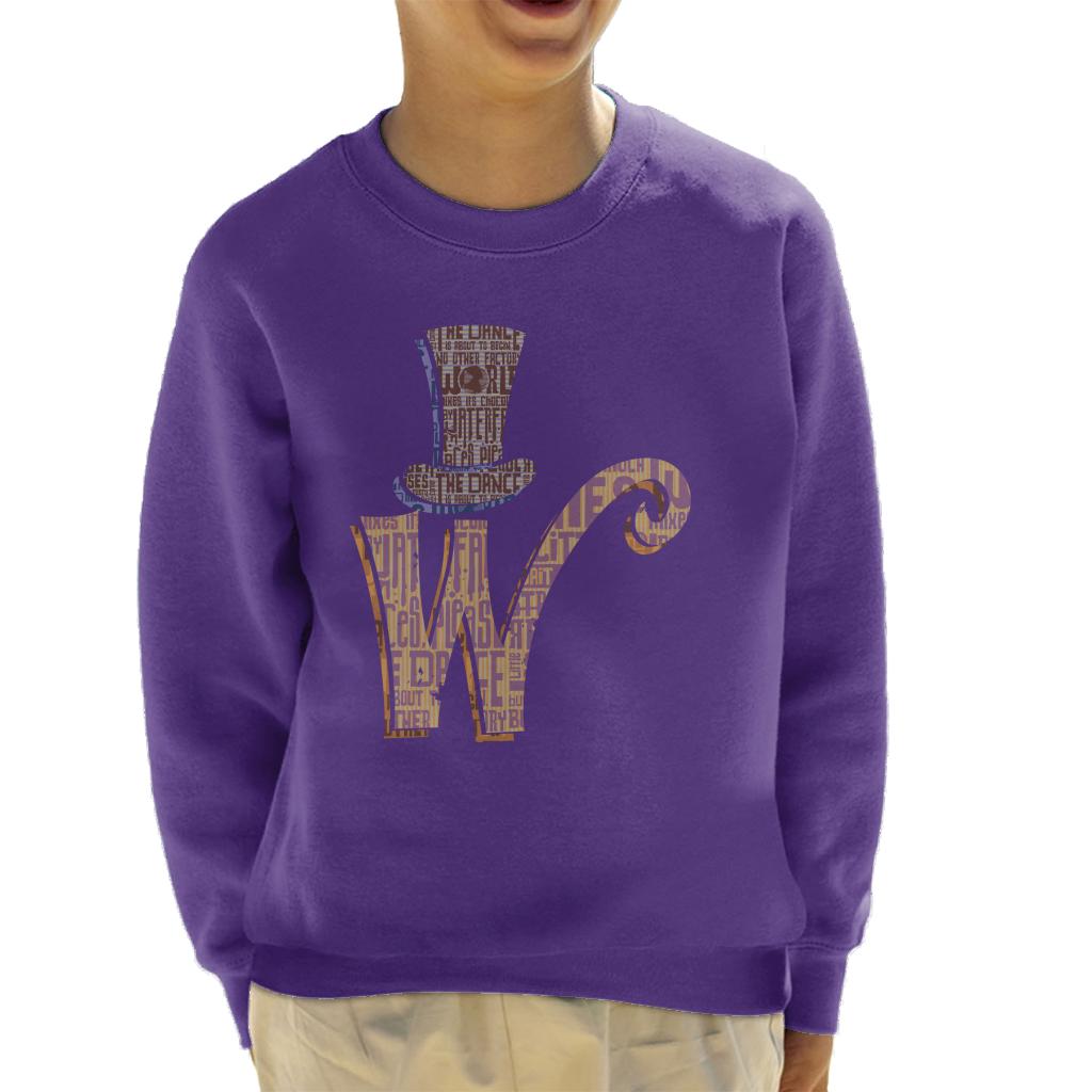 Willy Wonka and The Chocolate Factory Top Hat W Kid's Sweatshirt-ALL + EVERY