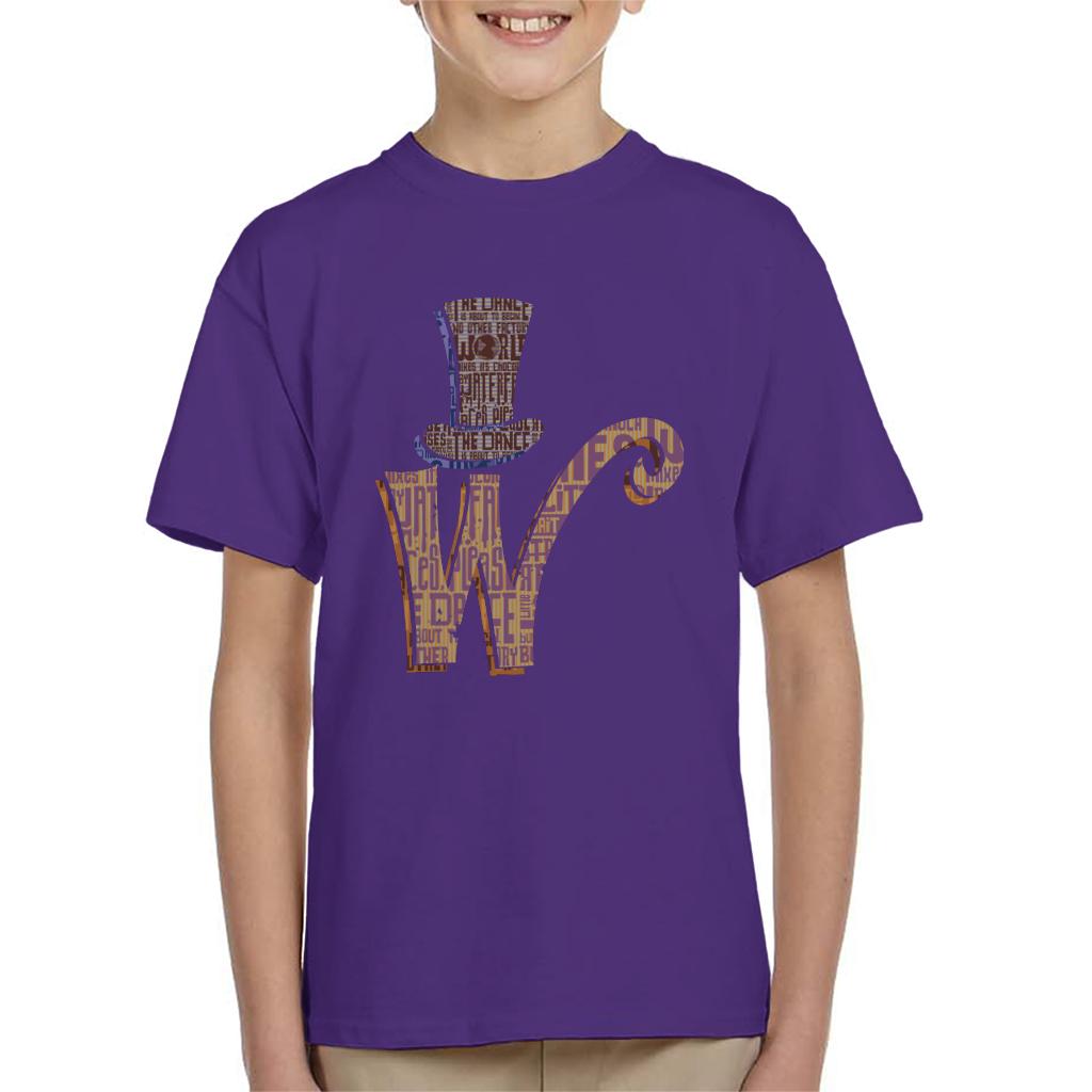 Willy Wonka and The Chocolate Factory Top Hat W Kid's T-Shirt-ALL + EVERY