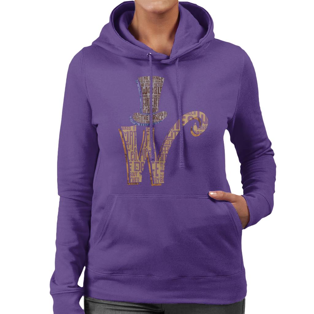 Willy Wonka and The Chocolate Factory Top Hat W Women's Hooded Sweatshirt-ALL + EVERY