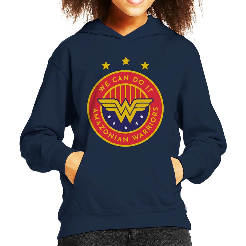 Wonder Woman Sports We Can Do It Amazonian Warriors Kid's Hooded Sweatshirt-ALL + EVERY