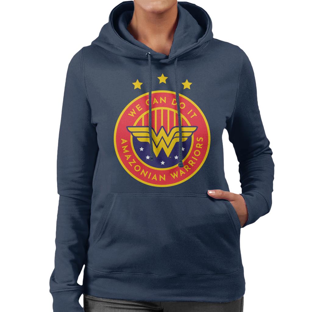 Wonder Woman Sports We Can Do It Amazonian Warriors Women's Hooded Sweatshirt-ALL + EVERY