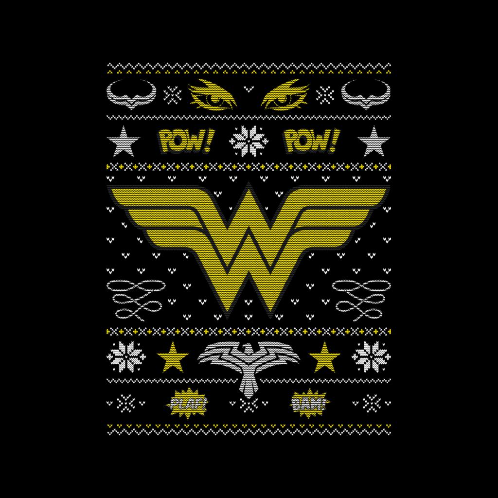 Wonder Woman Christmas Pow Pow Men's T-Shirt-ALL + EVERY