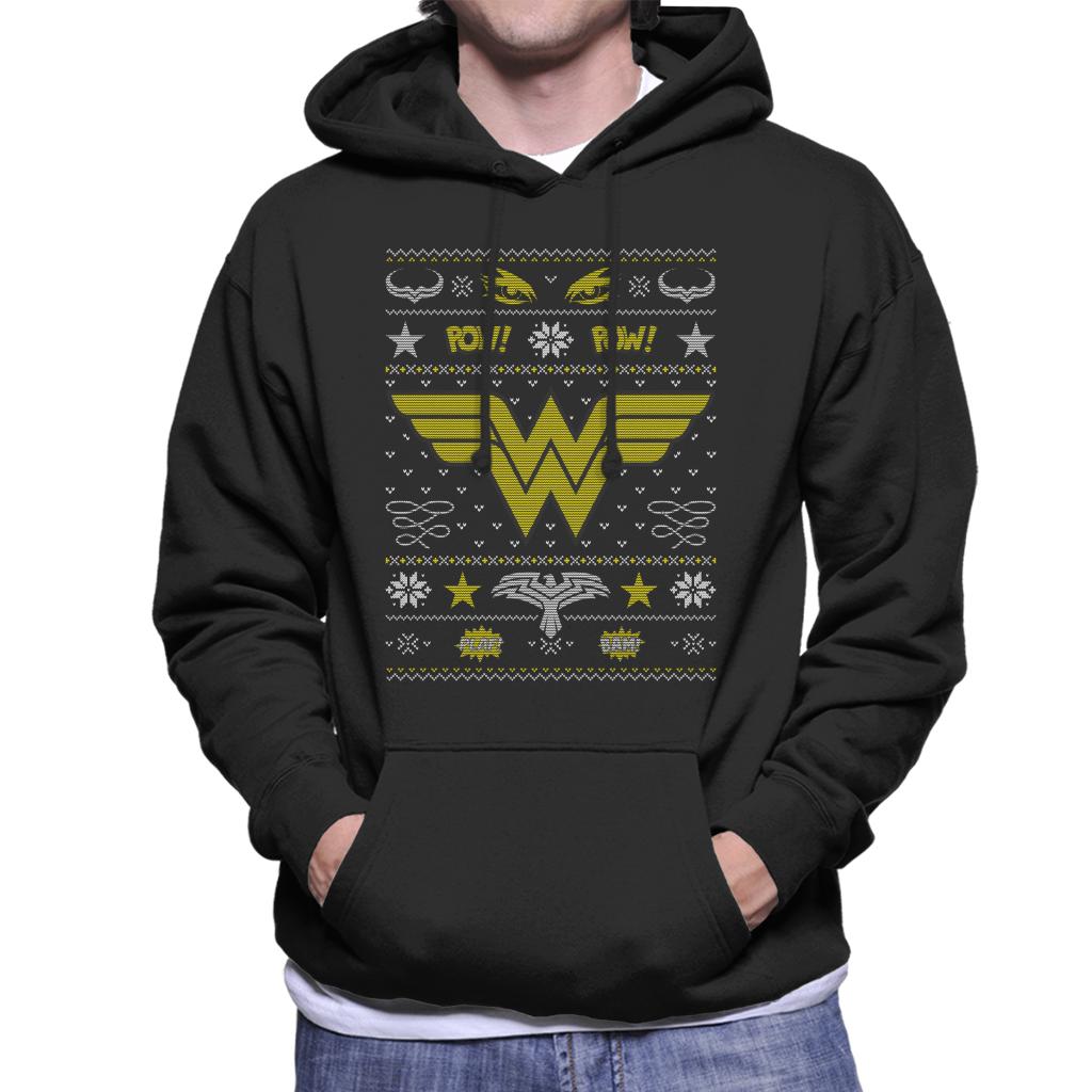 Wonder Woman Christmas Pow Pow Men's Hooded Sweatshirt-ALL + EVERY