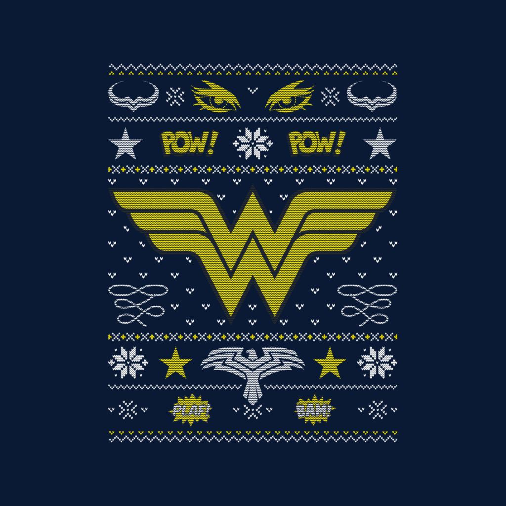 Wonder Woman Christmas Pow Pow Men's T-Shirt-ALL + EVERY