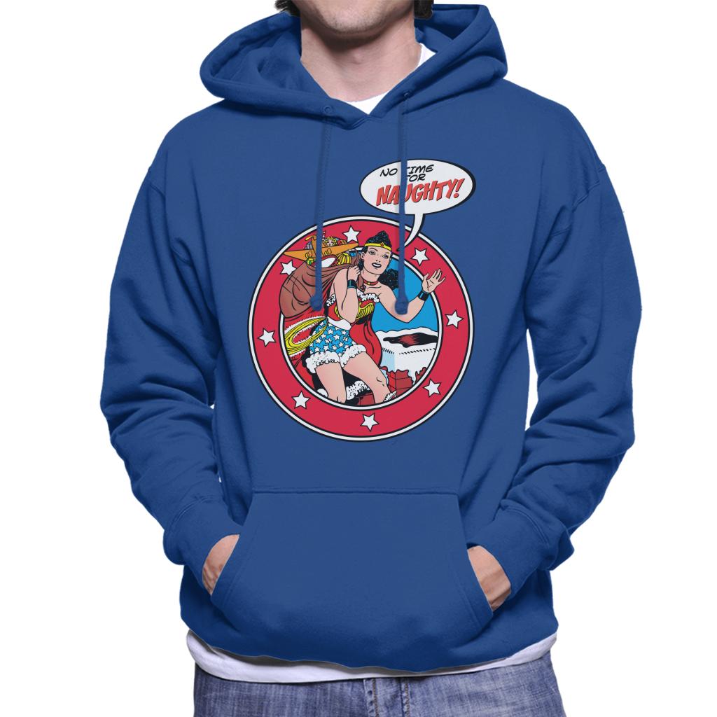 Wonder Woman Christmas No Time For Naughty Men's Hooded Sweatshirt-ALL + EVERY