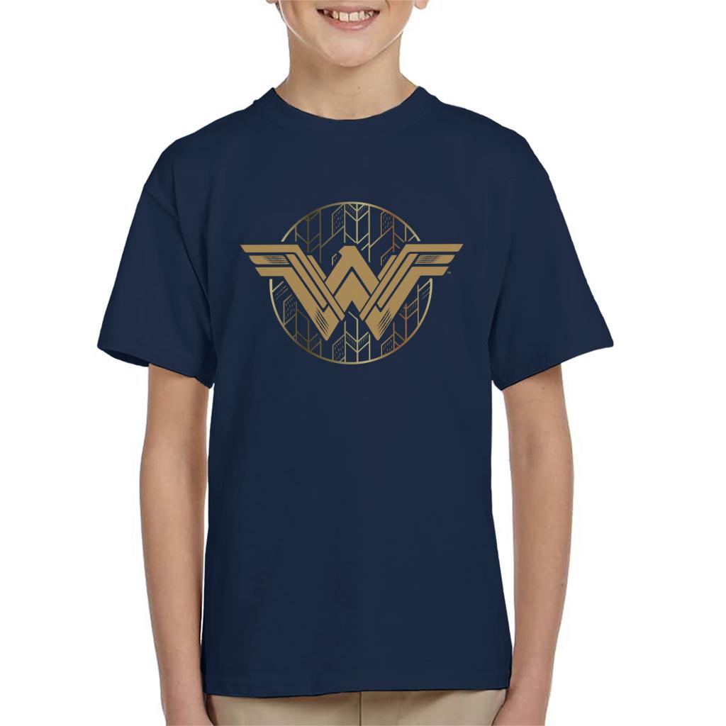 Wonder Woman Golden W Logo Kid's T-Shirt-ALL + EVERY