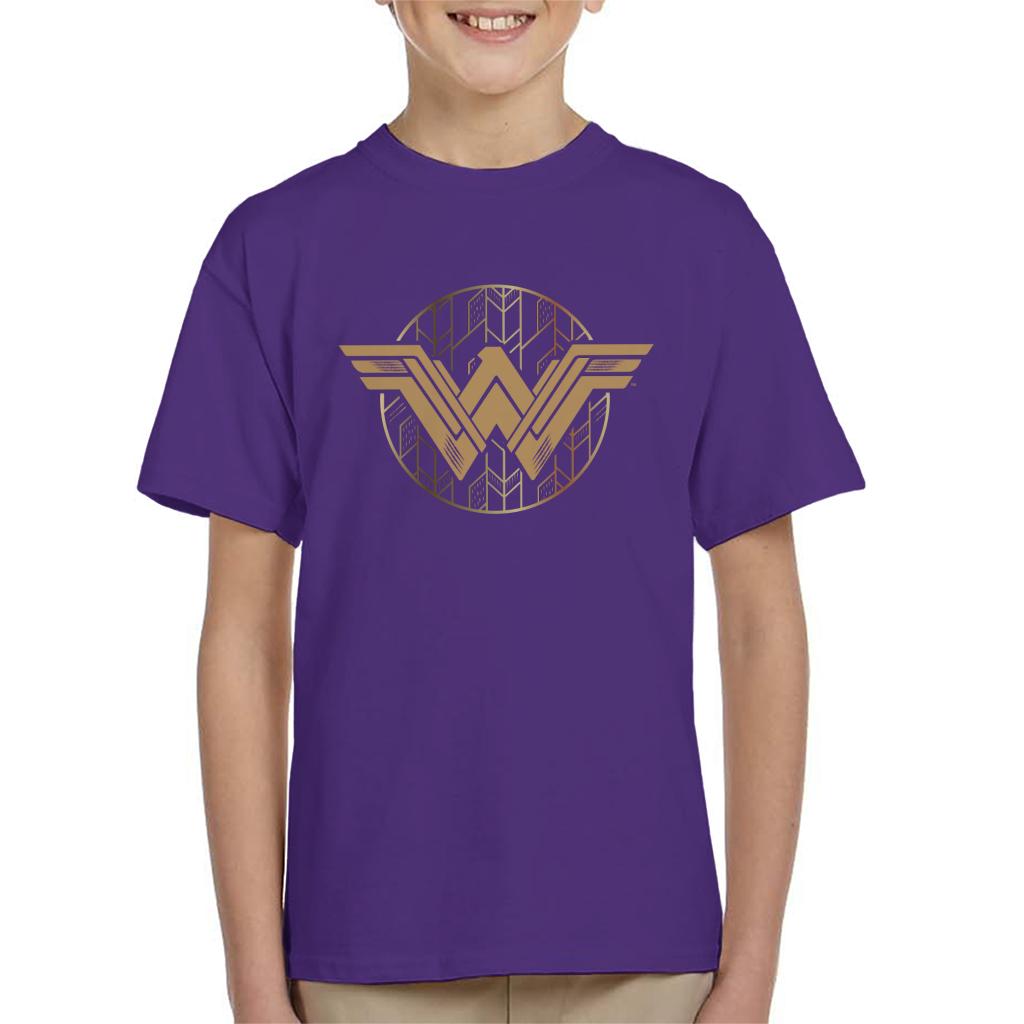 Wonder Woman Golden W Logo Kid's T-Shirt-ALL + EVERY