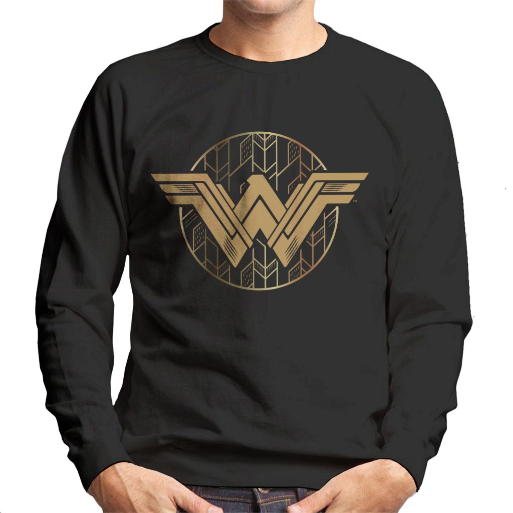 Wonder Woman Golden W Logo Men's Sweatshirt-ALL + EVERY