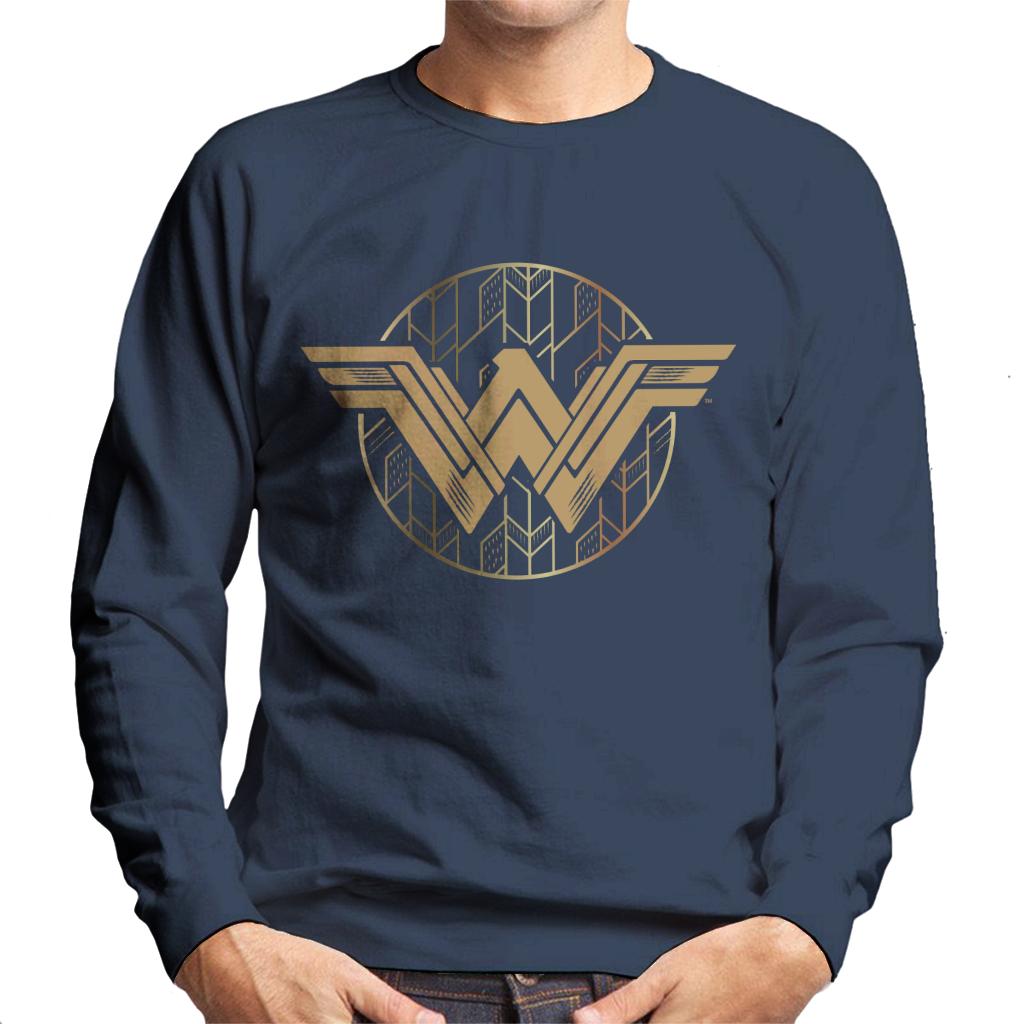 Wonder Woman Golden W Logo Men's Sweatshirt-ALL + EVERY