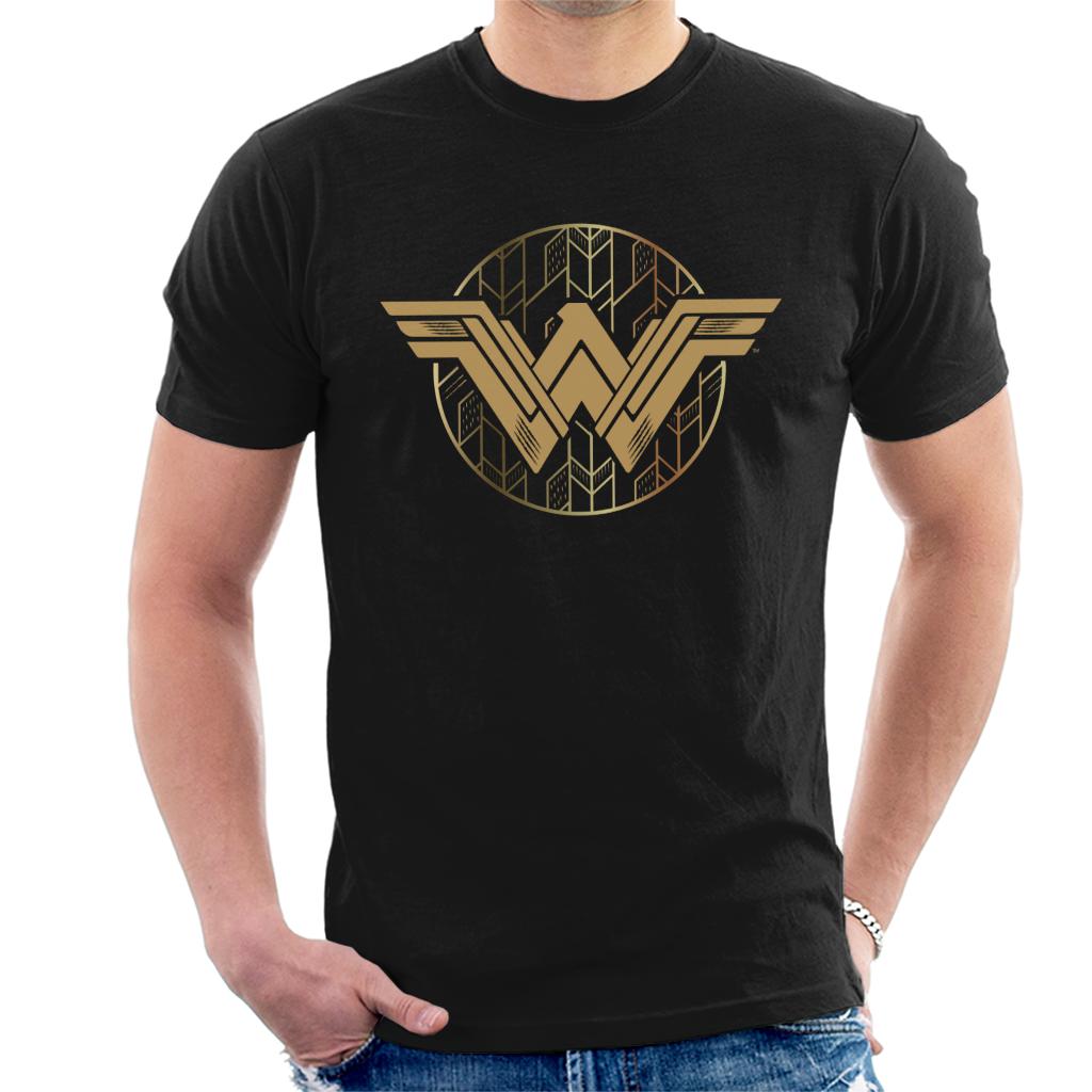 Wonder Woman Golden W Logo Men's T-Shirt-ALL + EVERY