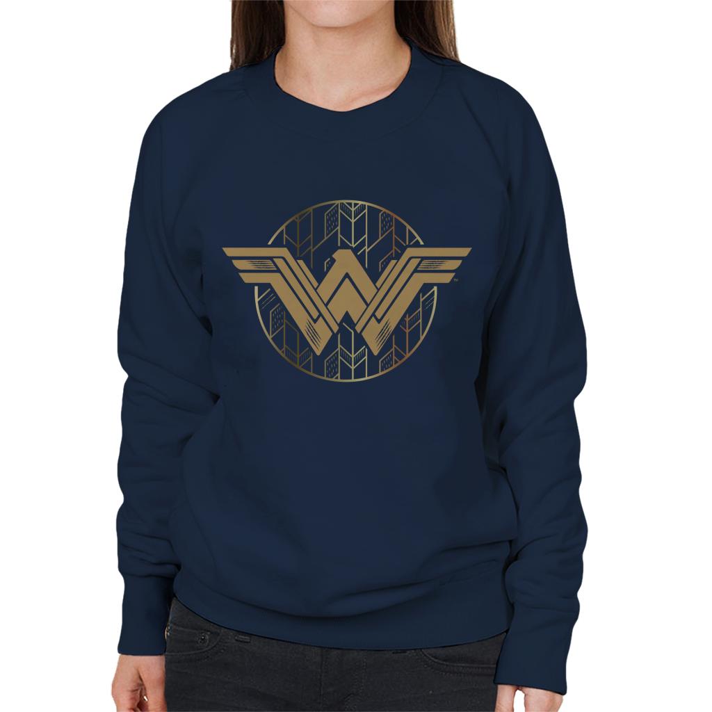 Wonder Woman Golden W Logo Women's Sweatshirt-ALL + EVERY