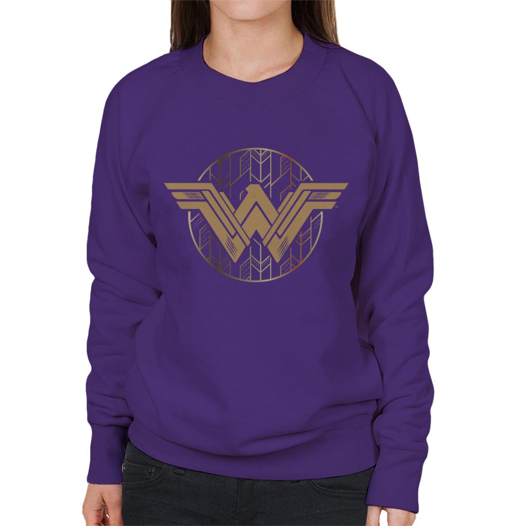 Wonder Woman Golden W Logo Women's Sweatshirt-ALL + EVERY