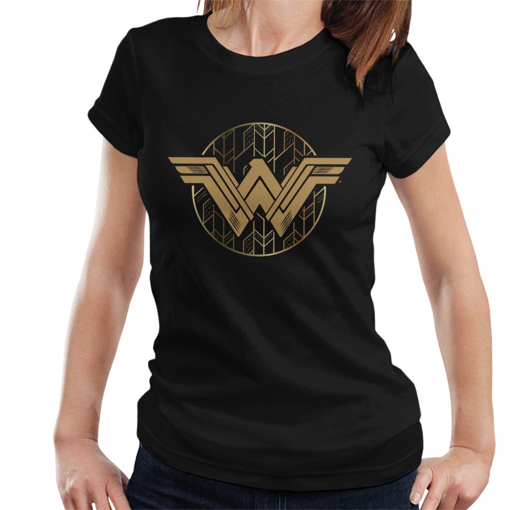 Wonder Woman Golden W Logo Women's T-Shirt-ALL + EVERY