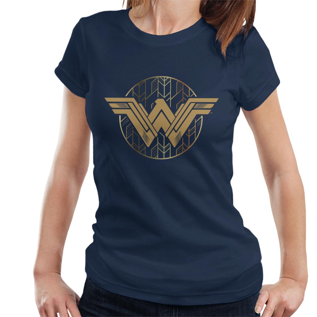 Wonder Woman Golden W Logo Women's T-Shirt-ALL + EVERY