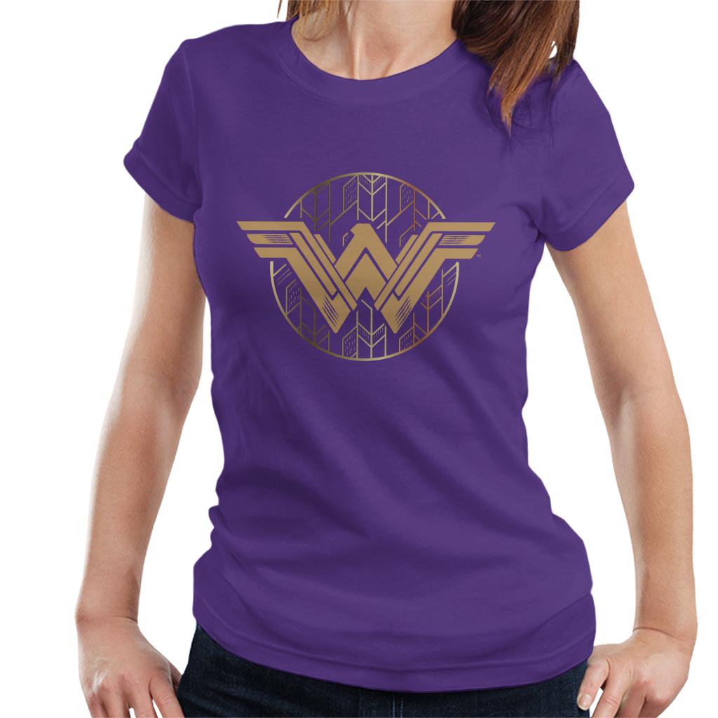 Wonder Woman Golden W Logo Women's T-Shirt-ALL + EVERY