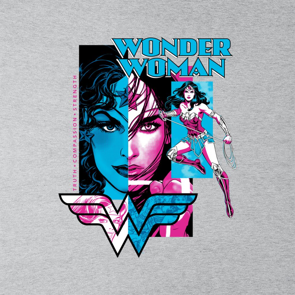 Wonder Woman Blue And Purple Montage Men's T-Shirt-ALL + EVERY