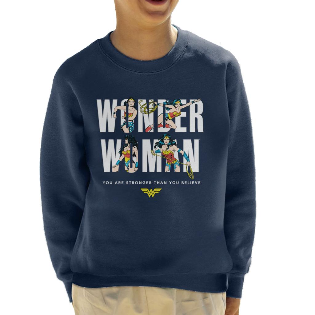 Wonder Woman You Are Stronger Than You Believe Kid's Sweatshirt-ALL + EVERY