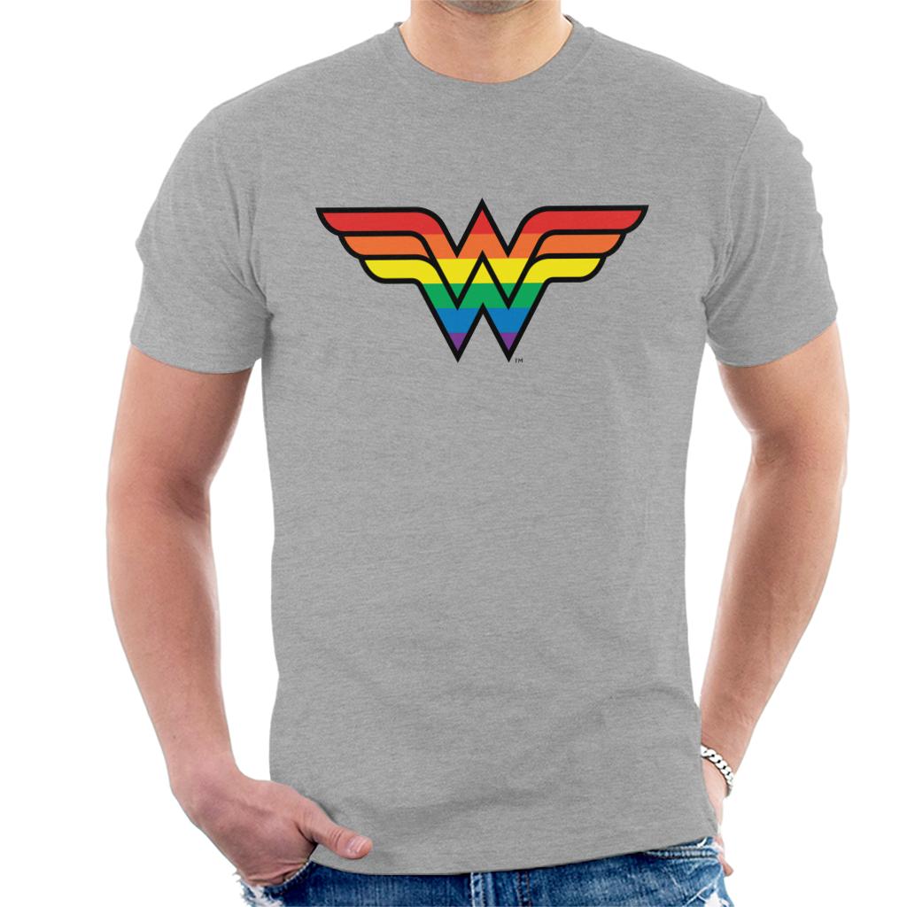 Wonder Woman Rainbow Logo Men's T-Shirt-ALL + EVERY