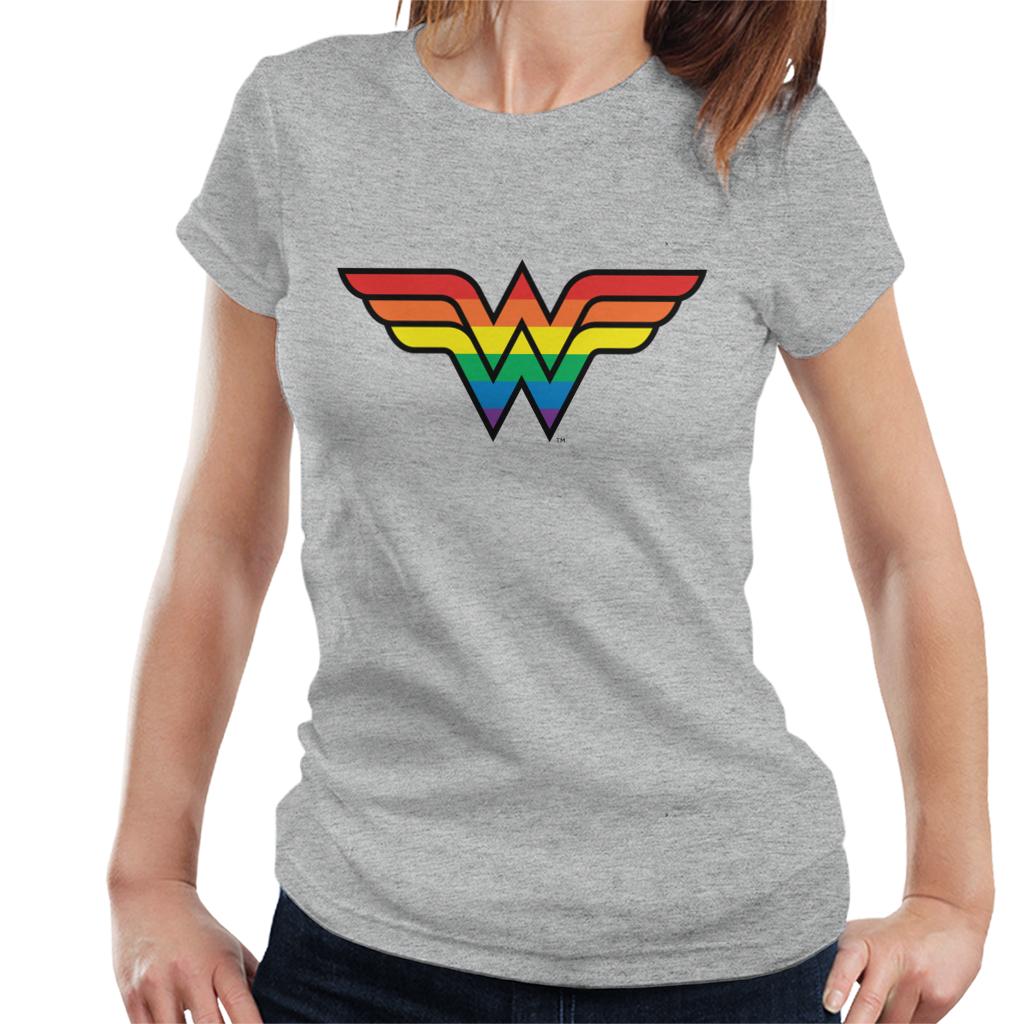 Wonder Woman Rainbow Logo Women's T-Shirt-ALL + EVERY