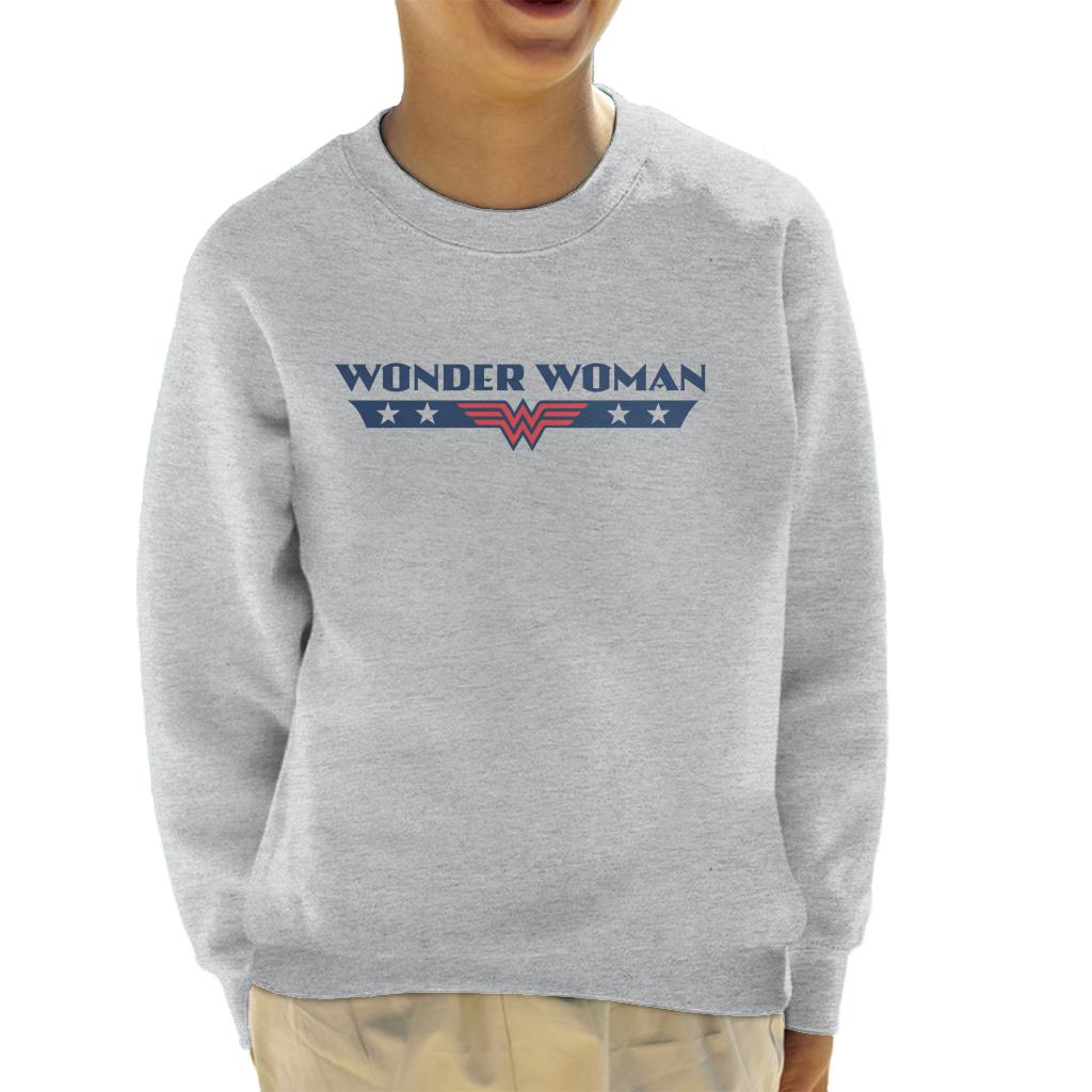 Wonder Woman Stars Logo Kid's Sweatshirt-ALL + EVERY