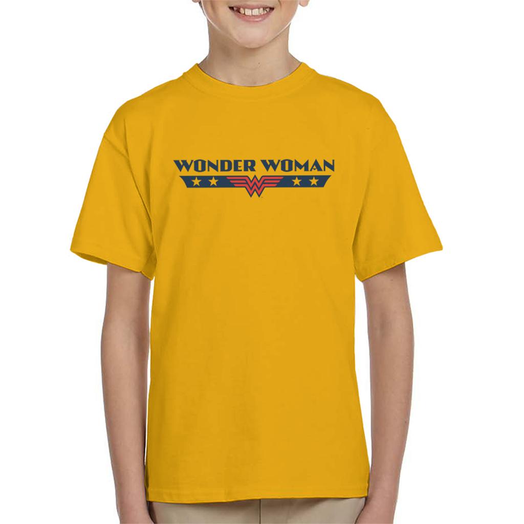 Wonder Woman Stars Logo Kid's T-Shirt-ALL + EVERY