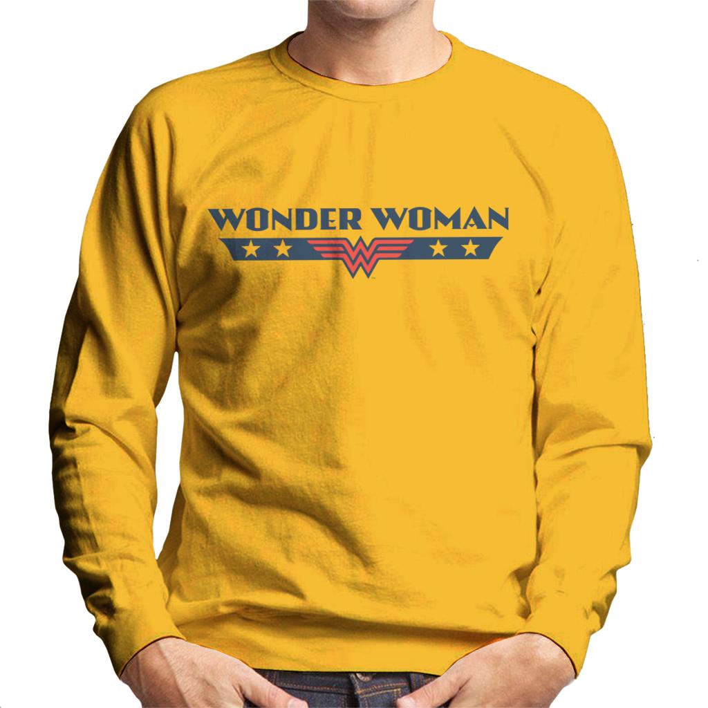 Wonder Woman Stars Logo Men's Sweatshirt-ALL + EVERY