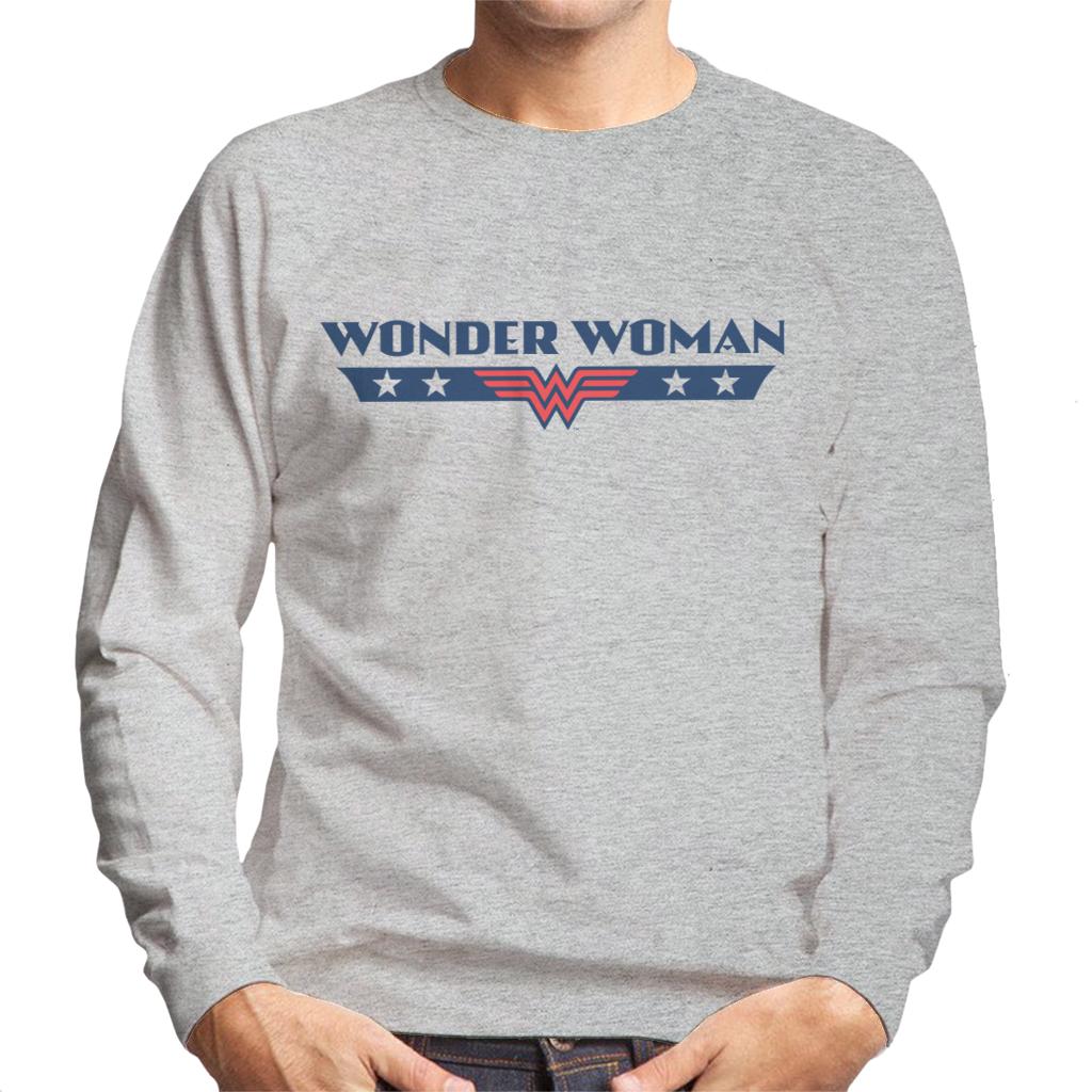 Wonder Woman Stars Logo Men's Sweatshirt-ALL + EVERY