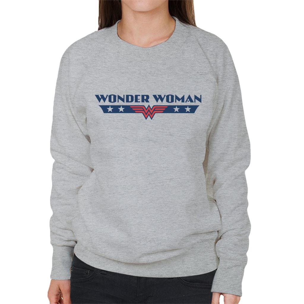 Wonder Woman Stars Logo Women's Sweatshirt-ALL + EVERY