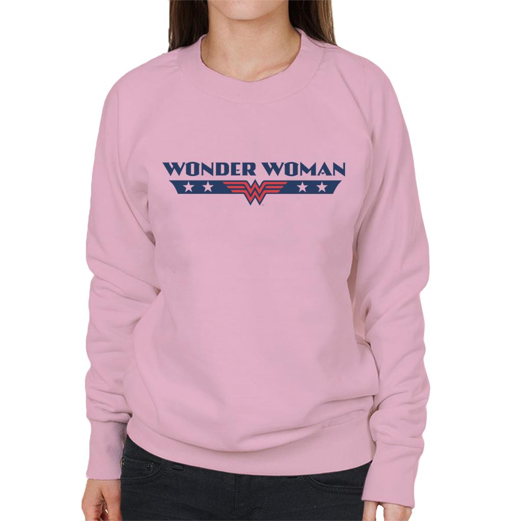 Wonder Woman Stars Logo Women's Sweatshirt-ALL + EVERY