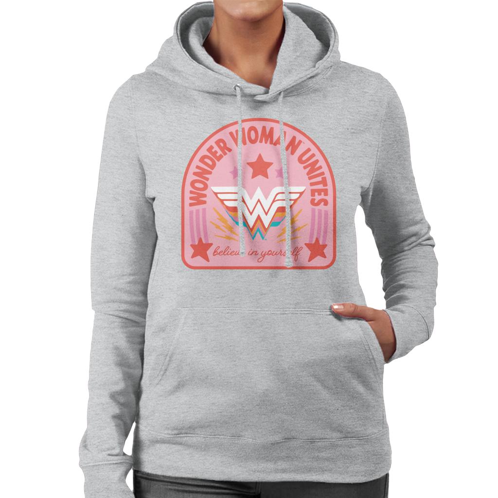 Wonder Woman Unites Believe In Yourself Women's Hooded Sweatshirt-ALL + EVERY