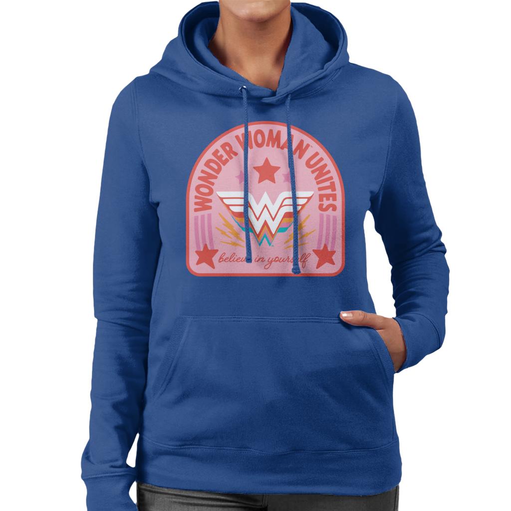 Wonder Woman Unites Believe In Yourself Women's Hooded Sweatshirt-ALL + EVERY