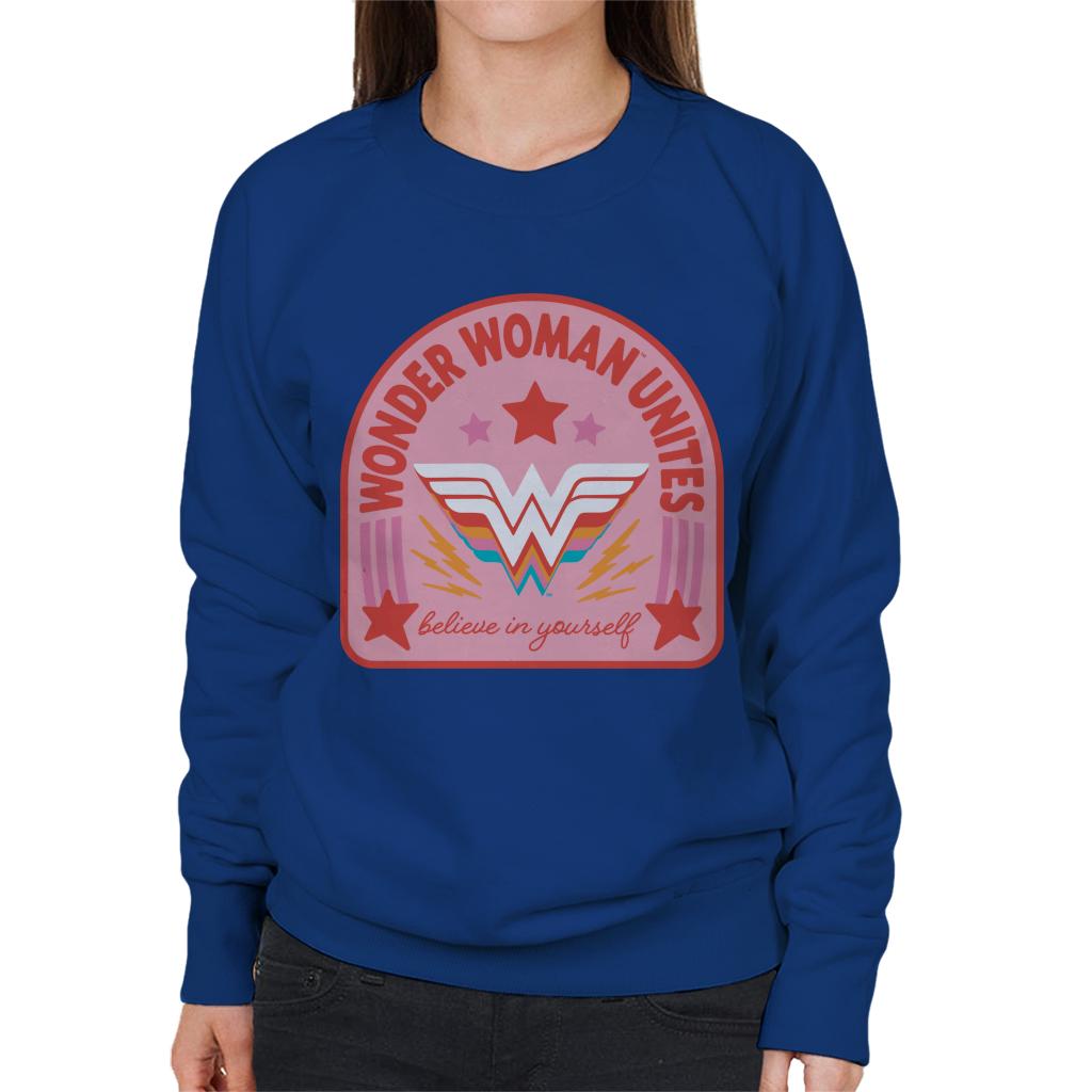 Wonder Woman Unites Believe In Yourself Women's Sweatshirt-ALL + EVERY