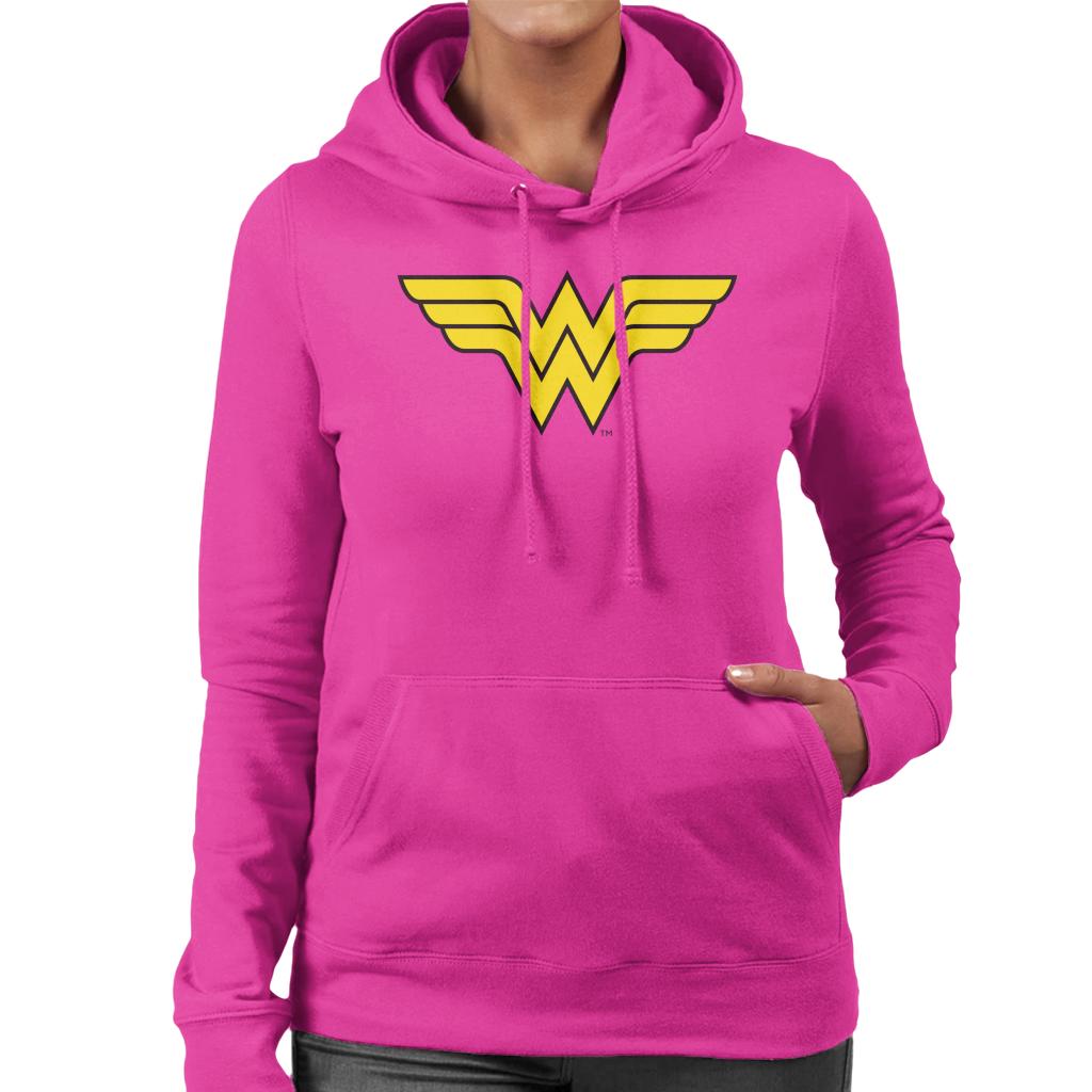 Wonder Woman Classic Logo Women's Hooded Sweatshirt-ALL + EVERY