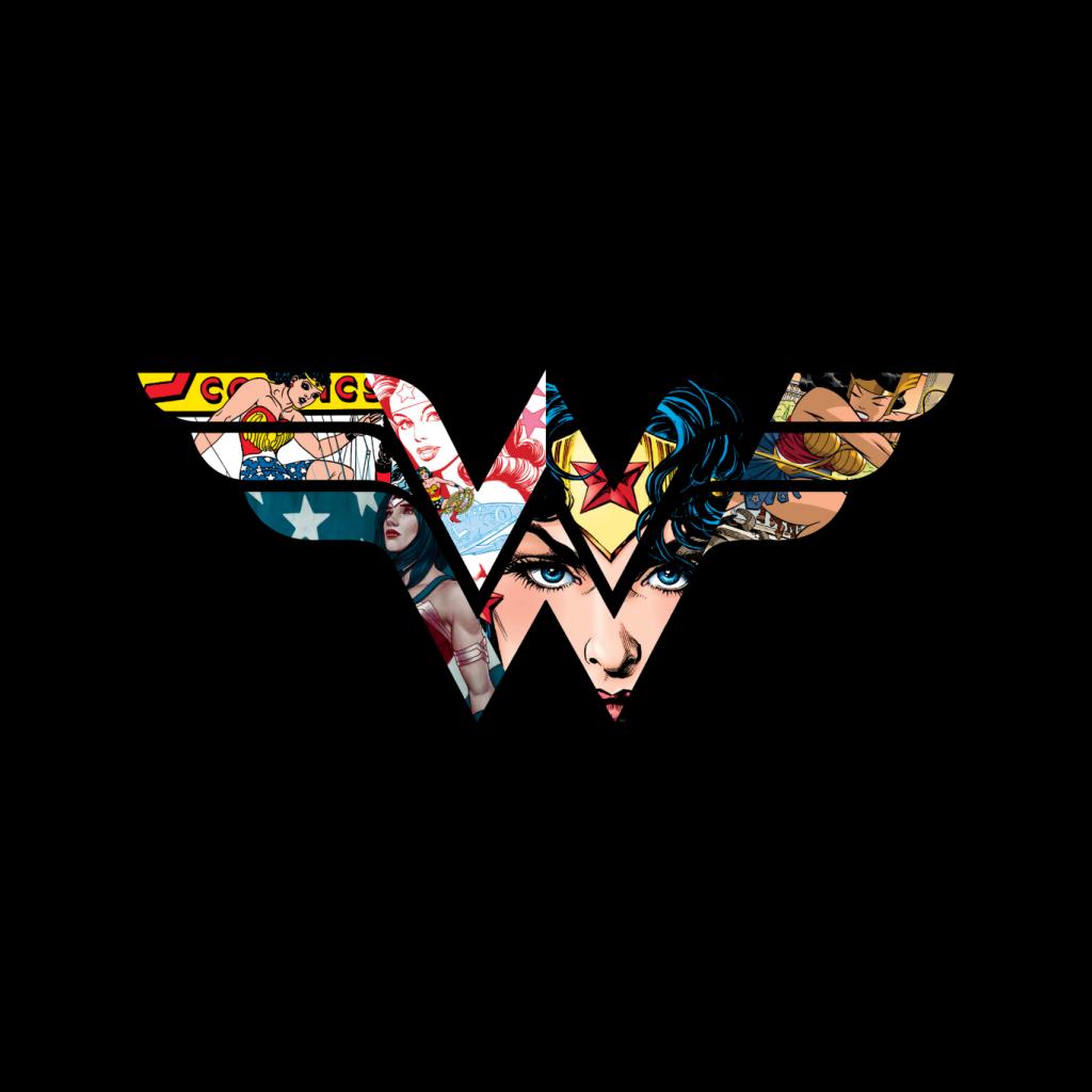 Wonder Woman Logo Montage Women's T-Shirt-ALL + EVERY