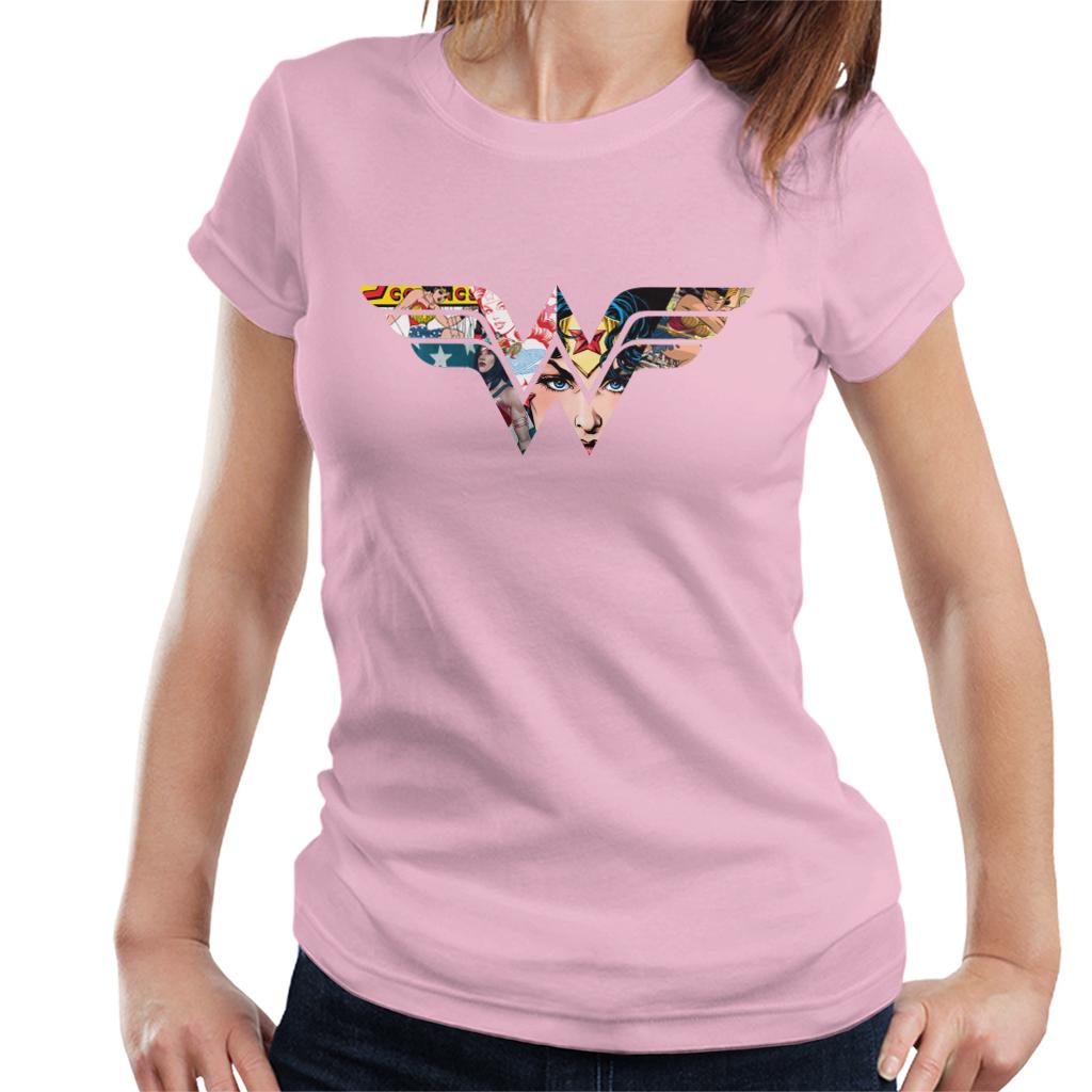 Wonder Woman Logo Montage Women's T-Shirt-ALL + EVERY