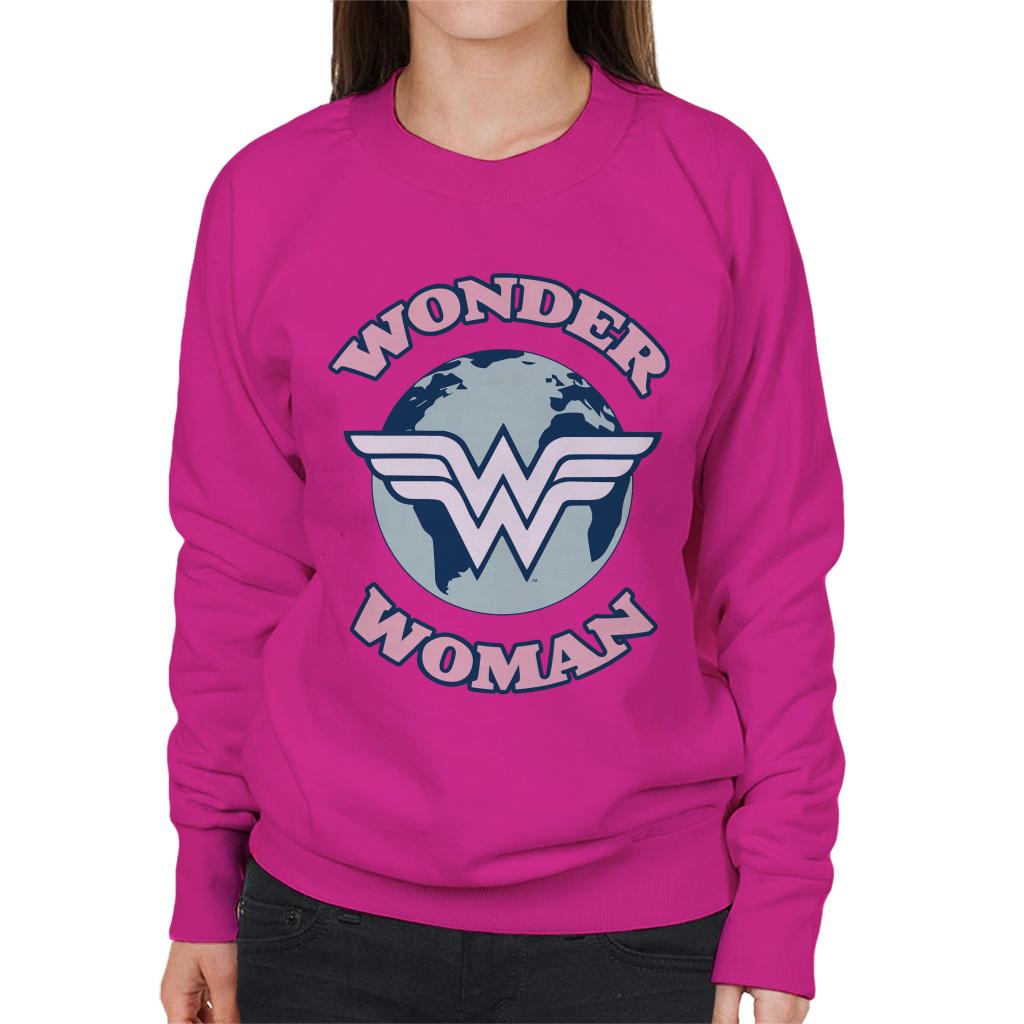 Wonder Woman Globe Logo Women's Sweatshirt-ALL + EVERY