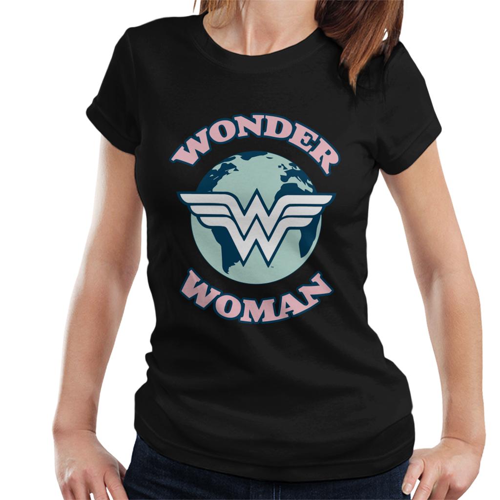 Wonder Woman Globe Logo Women's T-Shirt-ALL + EVERY