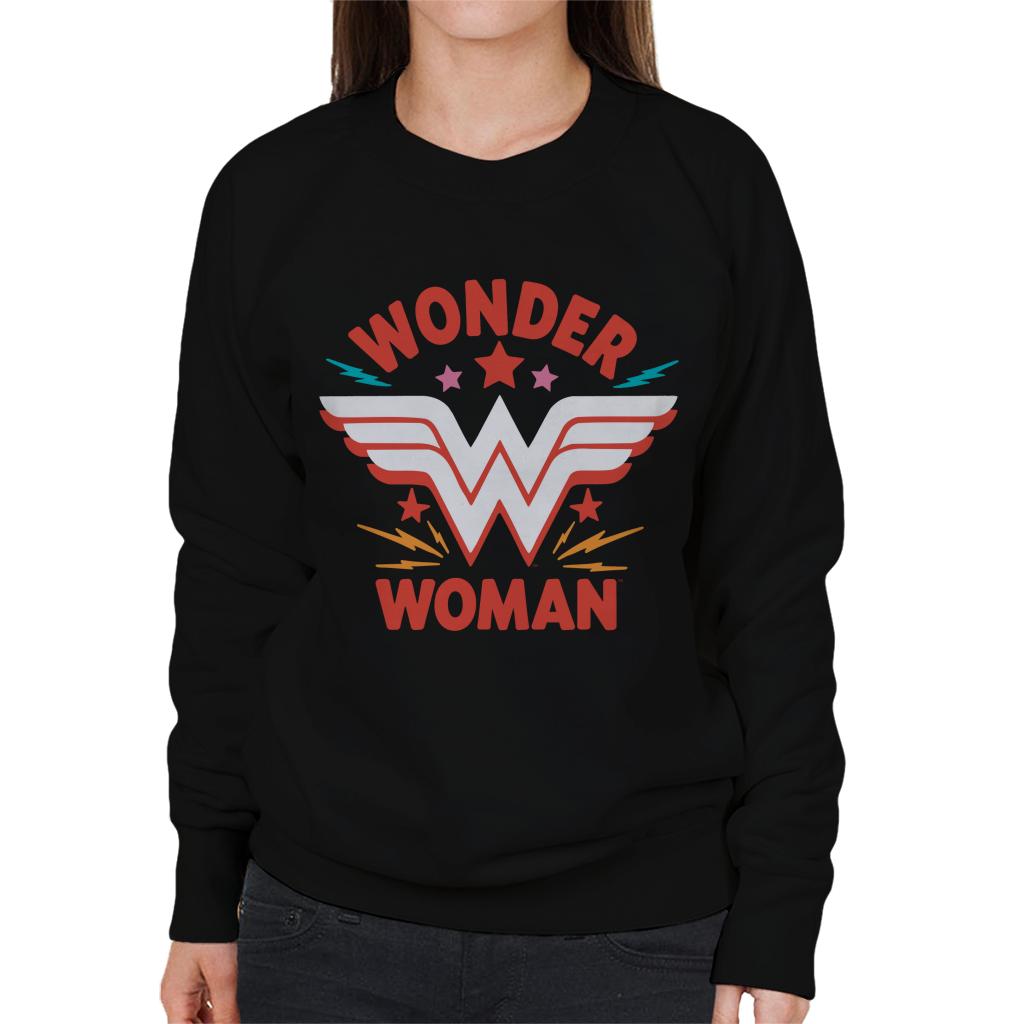 Wonder Woman Red Logo Women's Sweatshirt-ALL + EVERY