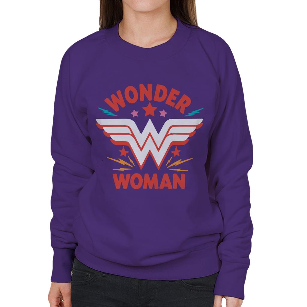 Wonder Woman Red Logo Women's Sweatshirt-ALL + EVERY