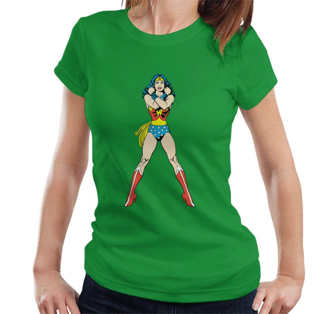 Wonder Woman Comics Arms Crossed Women's T-Shirt-ALL + EVERY