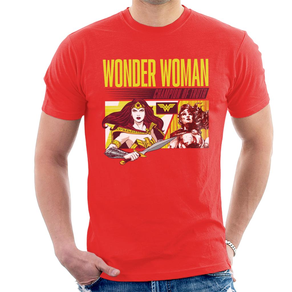 Wonder Woman Champion Of Truth Men's T-Shirt-ALL + EVERY